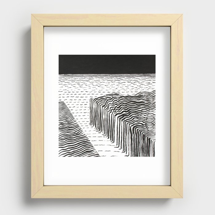 Cliffs Recessed Framed Print