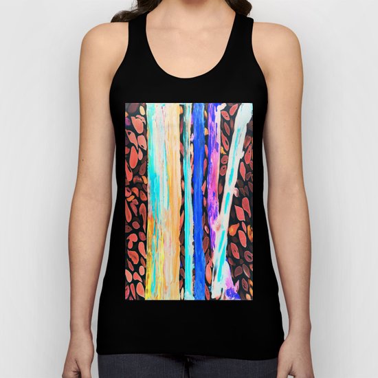 Rainbow Eucalyptus Graffiti artist tree Tries to get ready for the Fall Autumn Unisex Tank Top