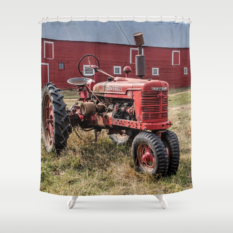 Two Old Reds Shower Curtain By, Alana Shower Curtain