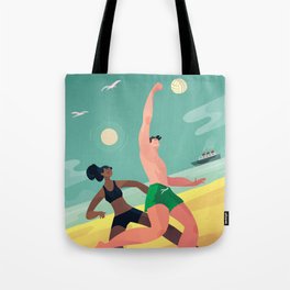 Beach Volleyball Tote Bag