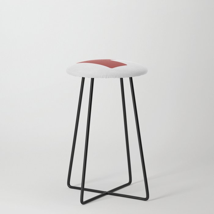 r (Maroon & White Letter) Counter Stool