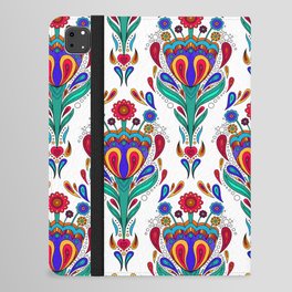 Scandinavian Style Folk Art Flower Pattern iPad Folio Case