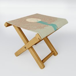 Abstract art gestual and organic Folding Stool