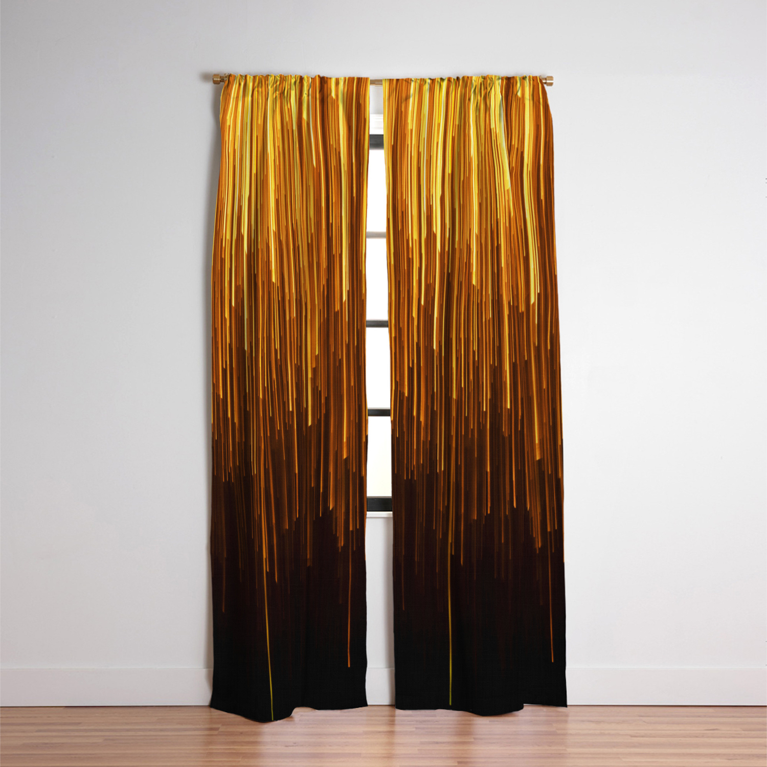 Golden Rain Deco Modern Blackout Curtain by jamesmichals | Society6
