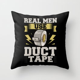 Duct Tape Roll Duck Taping Crafts Gaffa Tape Throw Pillow