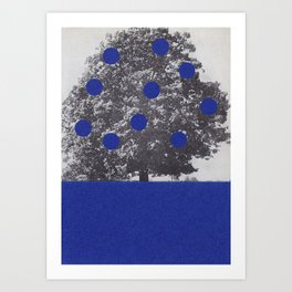 Blue Fruits Art Print