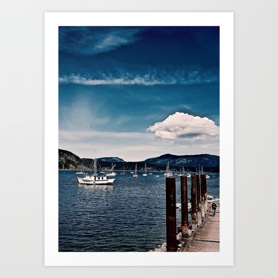 Cowichan Bay Marina, Cowichan Bay B.C. Canada Art Print