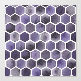 Amethyst Hexagons Canvas Print