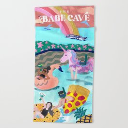 The Babe Cave 1 Beach Towel