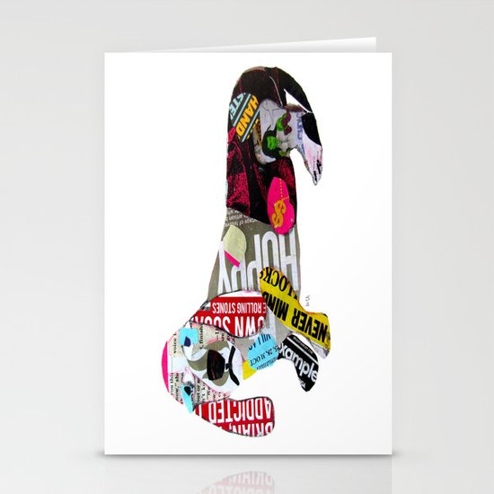 dachshund graffiti Stationery Cards