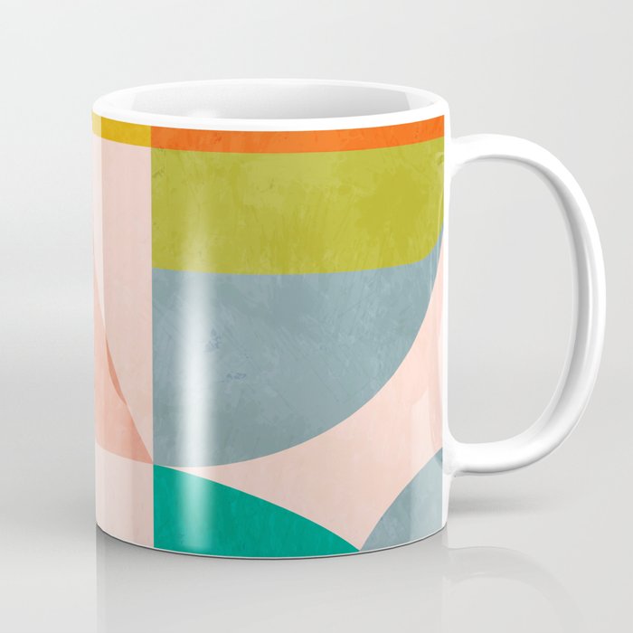 mid century abstract shapes spring I Coffee Mug