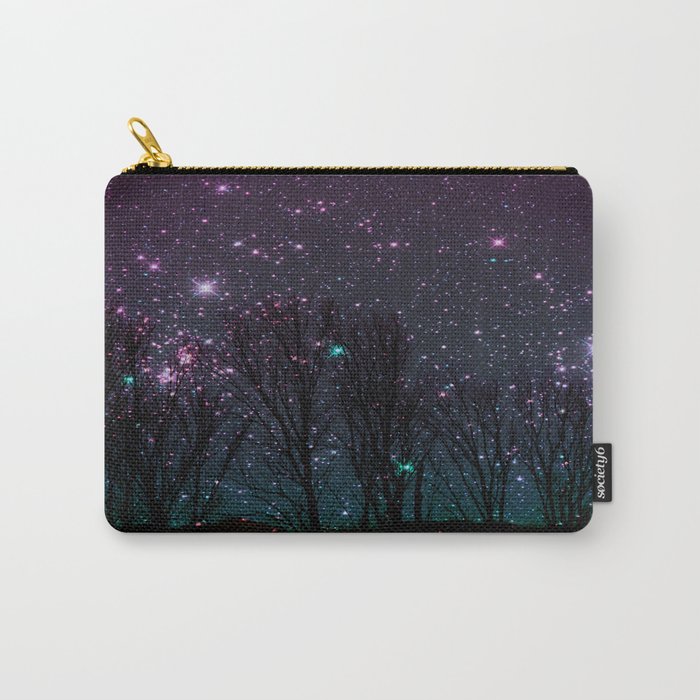 Purple teal stars Carry-All Pouch
