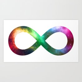 Neurodiversity Infinity Rainbow Galaxy Art Print