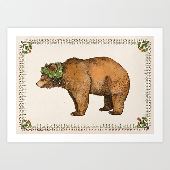 BROWN BEAR Art Print