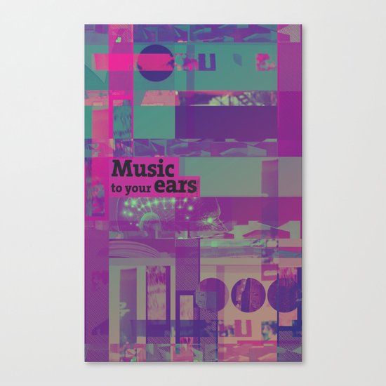 Music To Your Ears (ANALOG zine) Canvas Print