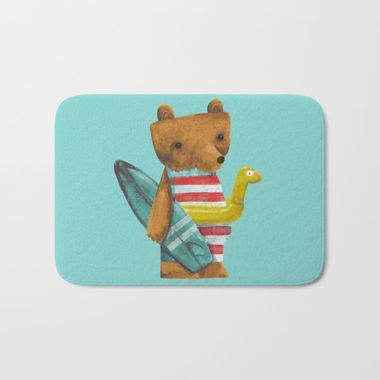 Summer Bear Bath Mat