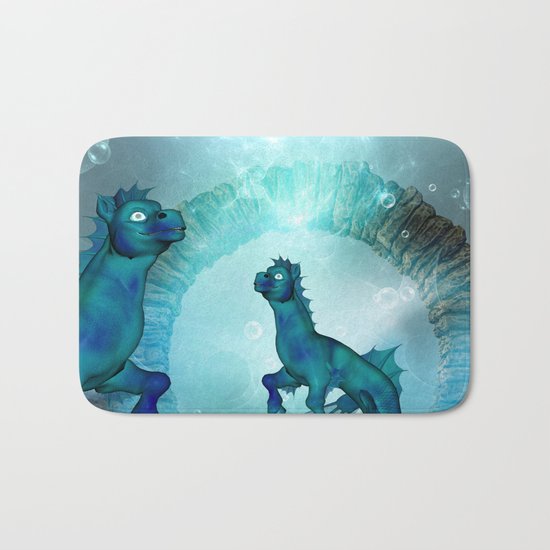 Fantasy seahorse Bath Mat