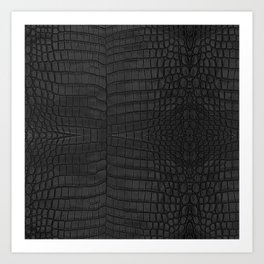 Black Crocodile Leather Print Art Print