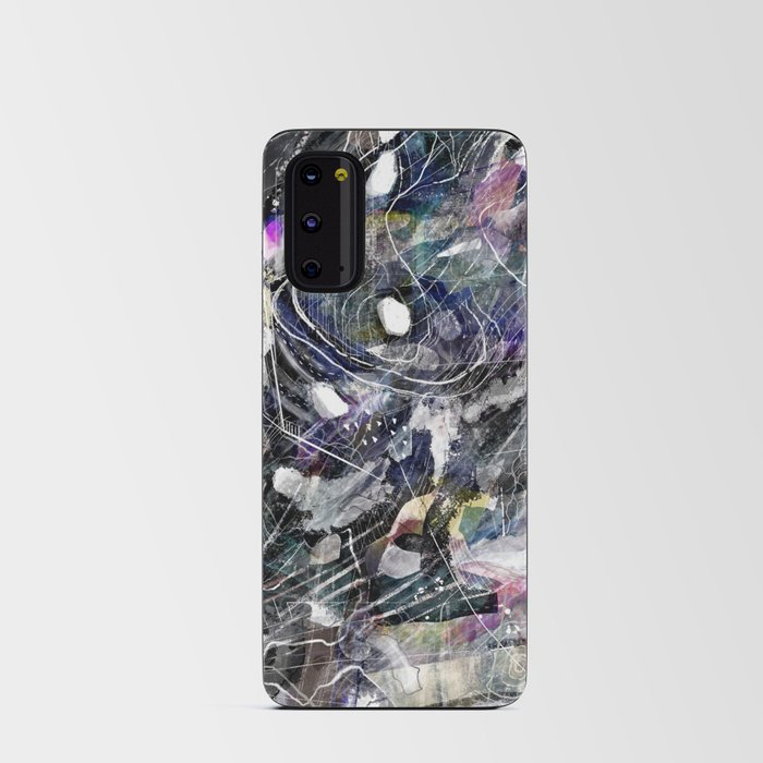 Abstract Map Black Android Card Case