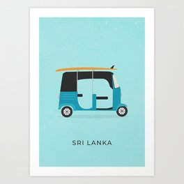 Board transport in Sri Lanka Art Print | Transport, Srilanka, Graphicdesign, Board, Asia, Culture, Vector, Shaka, Digital, Surf 