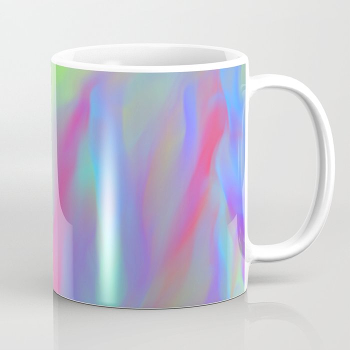 Neon Flow Nebula #12: green & blue Coffee Mug