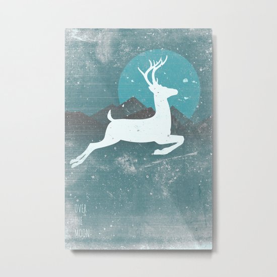 Over The Moon Metal Print
