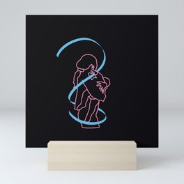 The baby and the mother Mini Art Print