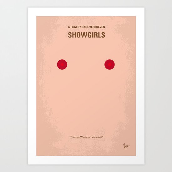 No076 My Showgirls minimal movie poster Art Print
