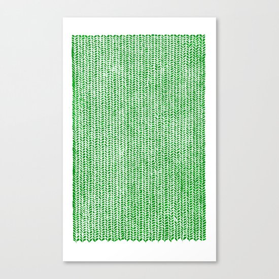 Stockinette Green Canvas Print