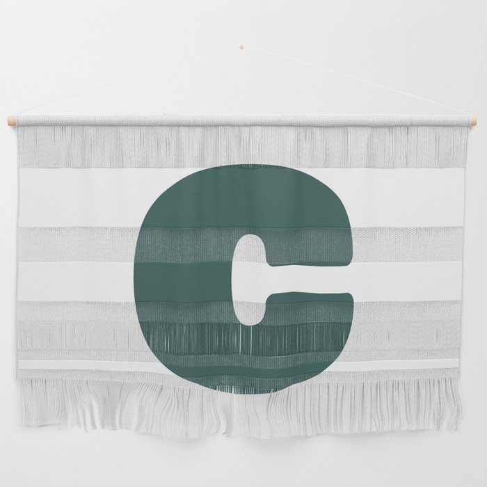 c (Dark Green & White Letter) Wall Hanging