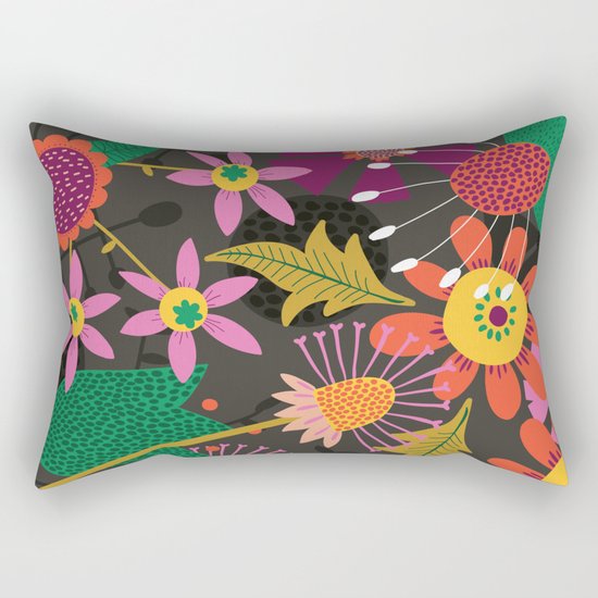 Jungle Flowers Rectangular Pillow