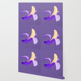 Banana on Ultra Violet Wallpaper | Lilac, Love, Fun, Fruit, Music, Retro, Girl, Ultraviolet, Boy, Color 