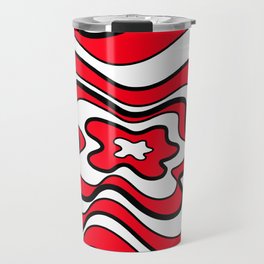 Abstract pattern - red, black and white. Travel Mug