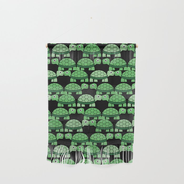 Turtle Pattern (Black and green) Wall Hanging