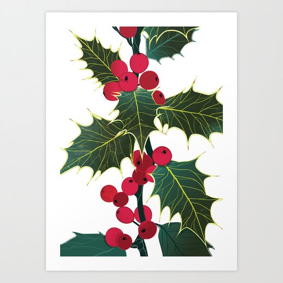 Holly Art Print