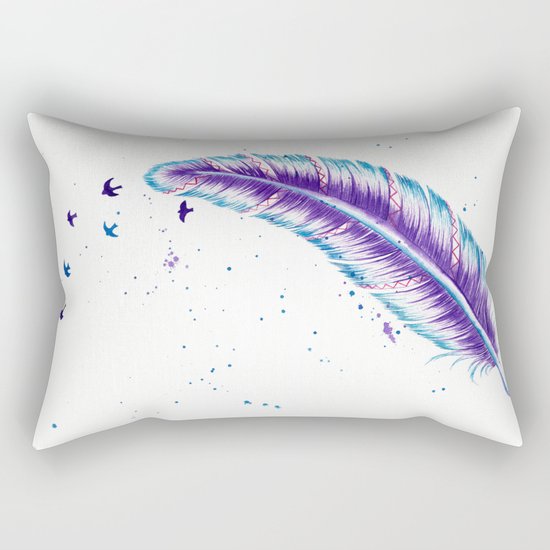 Birds Off A Feather Rectangular Pillow