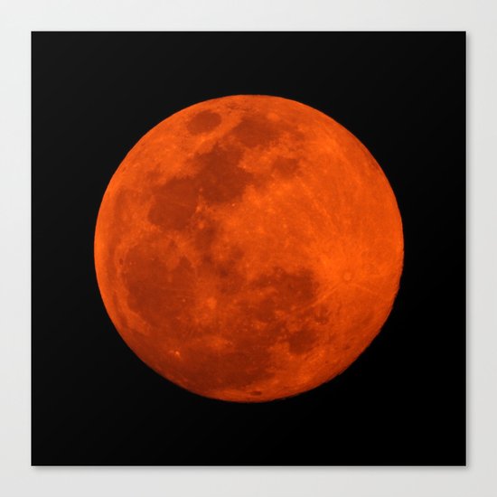Orange Moon Canvas Print