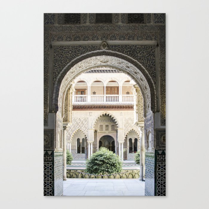 Portal to inner patio - Alcazar of Seville Canvas Print