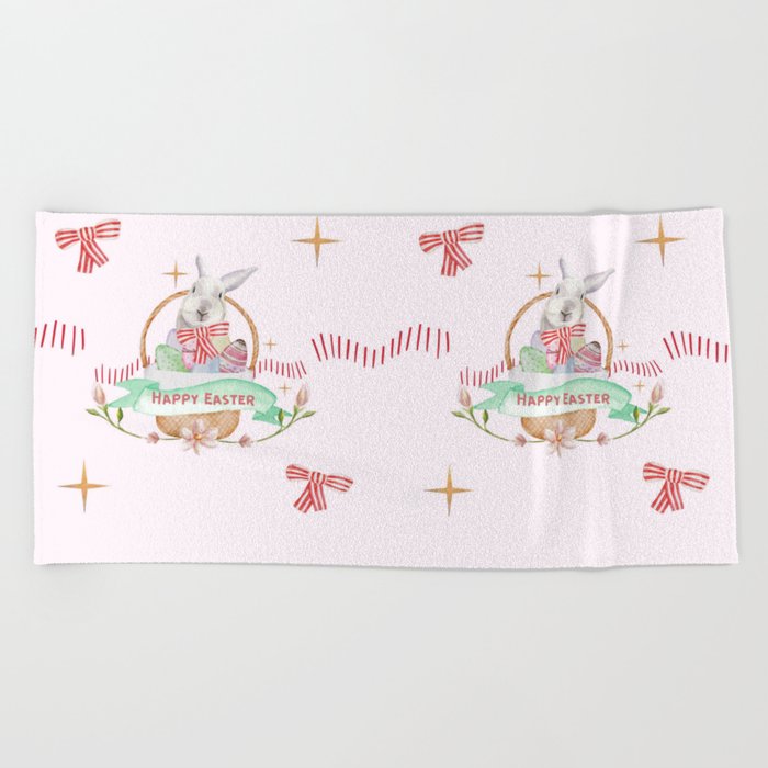 Happy Easter Bunny Collection Beach Towel