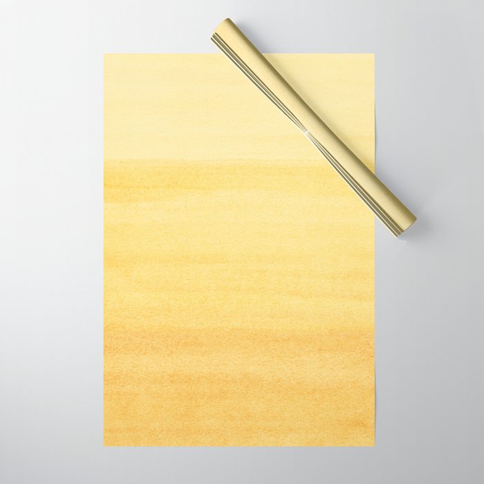 Yellow Watercolor Ombre Pattern Wrapping Paper