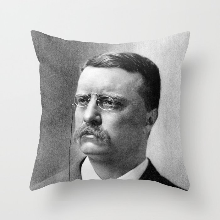 President Theodore Roosevelt Throw Pillow