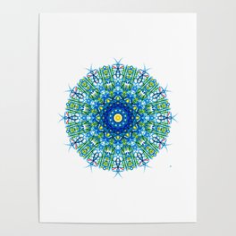 Mandala Pattern on white Poster