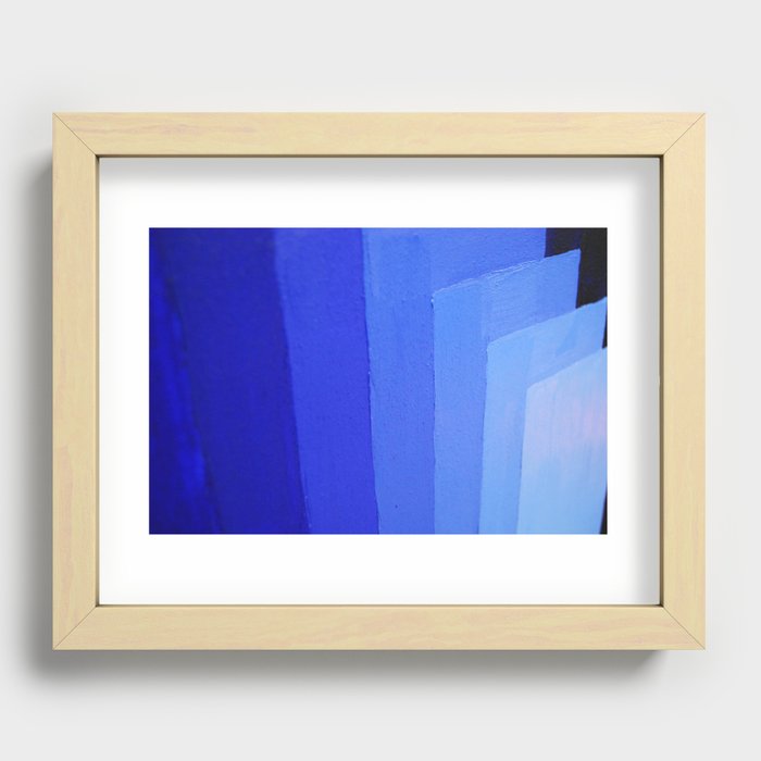 SHADES OF BLUE Recessed Framed Print