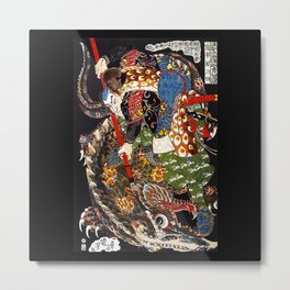 Kuniyoshi UTAGAWA, “ Miyamoto Musashi ” Metal Print