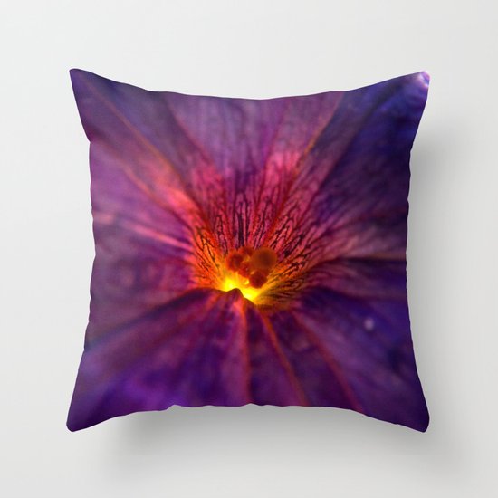 Purple Flower Throw Pillow