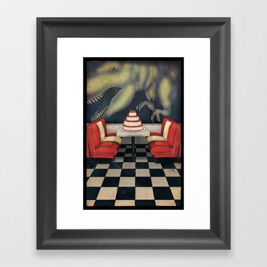 T-Rex Birthday Framed Art Print