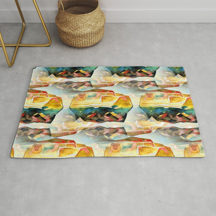 Spiritual Rainbow Southwest Crystals Rug