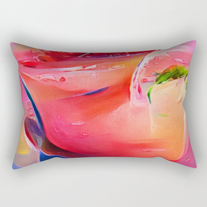 Strawberry Margarita Rectangular Pillow