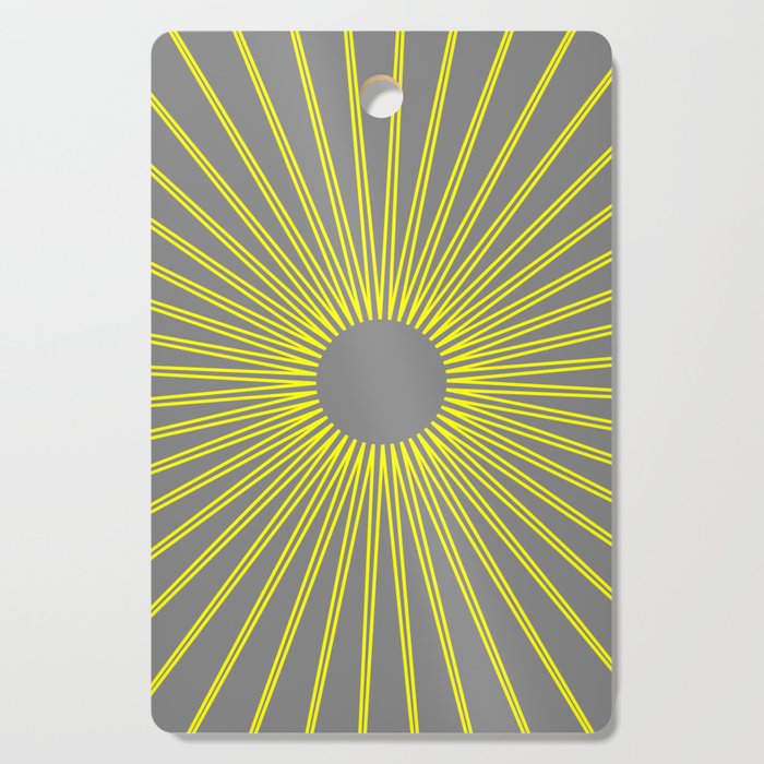 sun with gray background Cutting Board