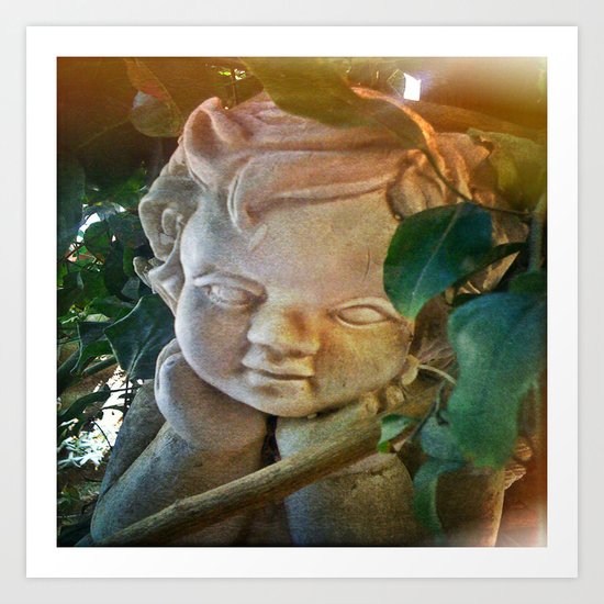 The Pondering Cherub Art Print